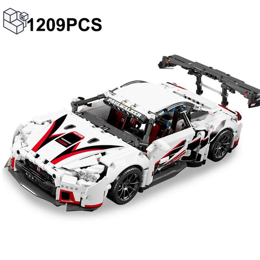 1209PCS Technical Nissaned GTR Super Speed Sports Car Building Blocks Racing Vehicle Assemble Bricks Toys Gifts For Boys Kids